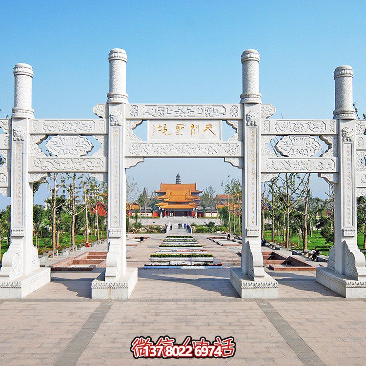 精美大理石石雕多門牌坊雕塑，讓你領略大理景區(qū)的精彩