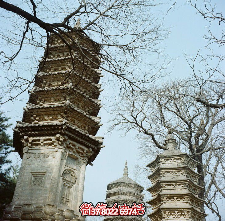 仿古石雕舍利塔，傳承古老文化