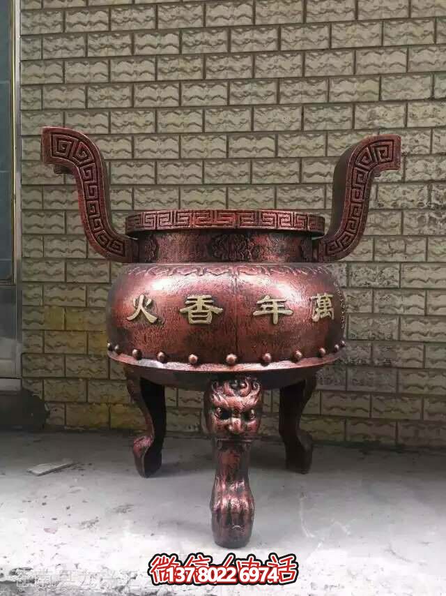 紅銅香爐，來自古老寺院的精美鑄造