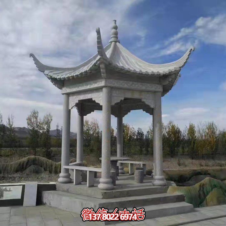 精美園林大理石雕塑涼亭，給您帶來(lái)寧?kù)o優(yōu)雅的家園氛圍