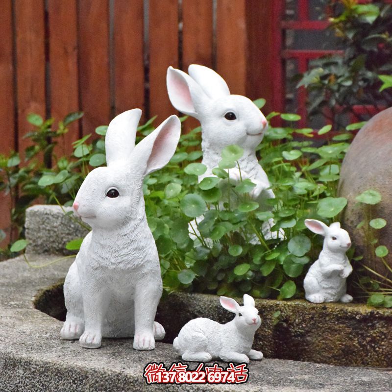 玻璃鋼兔子雕塑，點(diǎn)亮您的草坪
