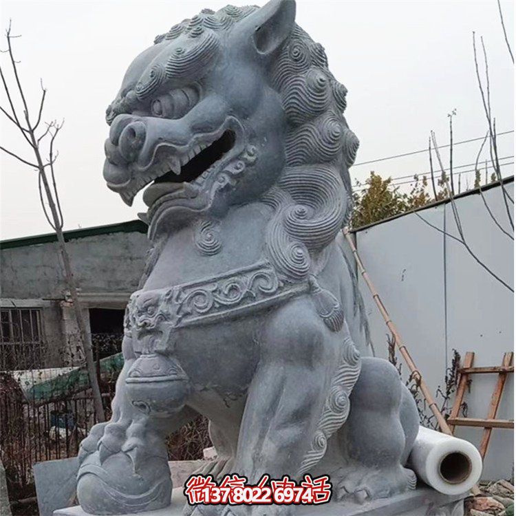 豪華庭院大型獅子雕塑，招財進寶，鎮(zhèn)宅門口裝飾
