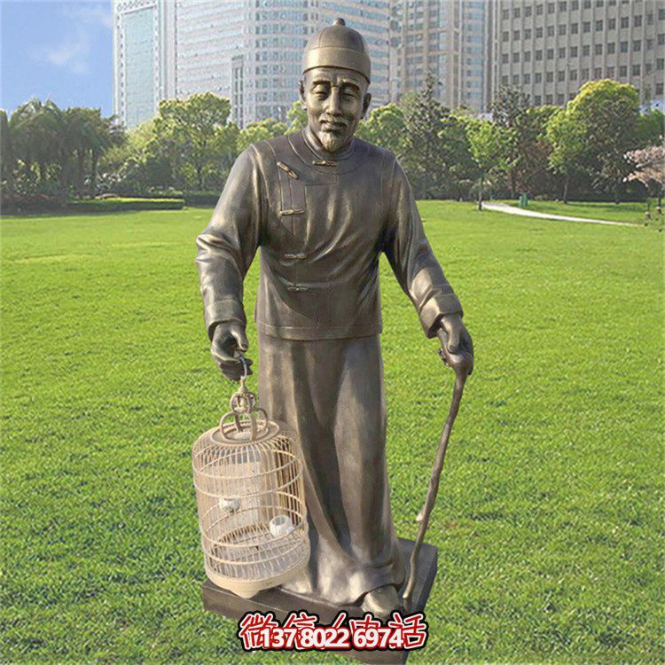 仿古風格玻璃鋼雕像，為公園提供優雅的民俗裝飾