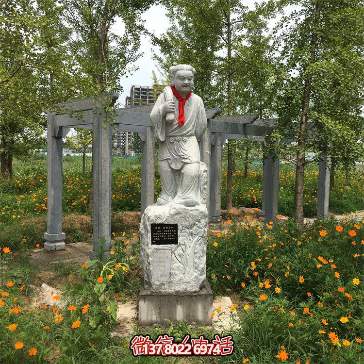 精美大理石石雕人物雕塑，增添園林美景