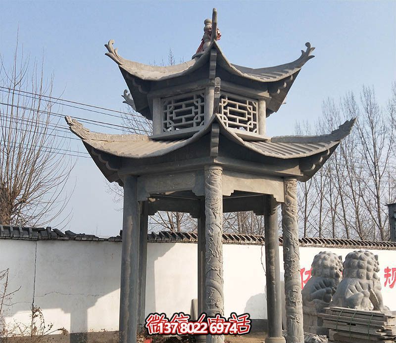 古樸雅致的仿古涼亭，讓你走進歷史悠久的古寺廟