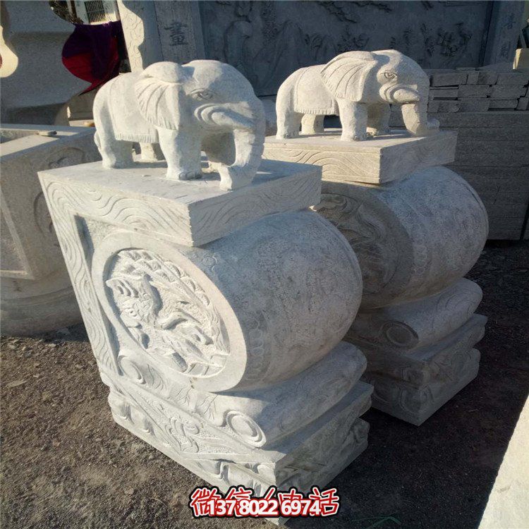 大理石石雕抱鼓，為您的園林庭院門口點綴美觀