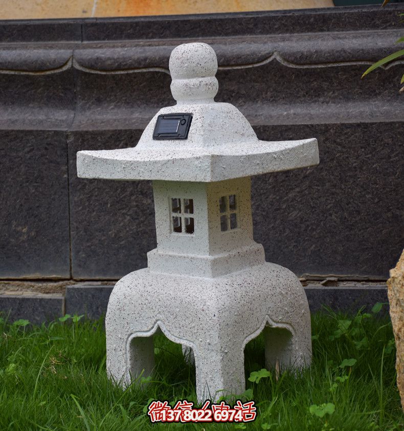 太陽能石燈,復古中式裝飾戶外景觀燈 太陽能石燈,復古中式裝飾戶外景觀燈