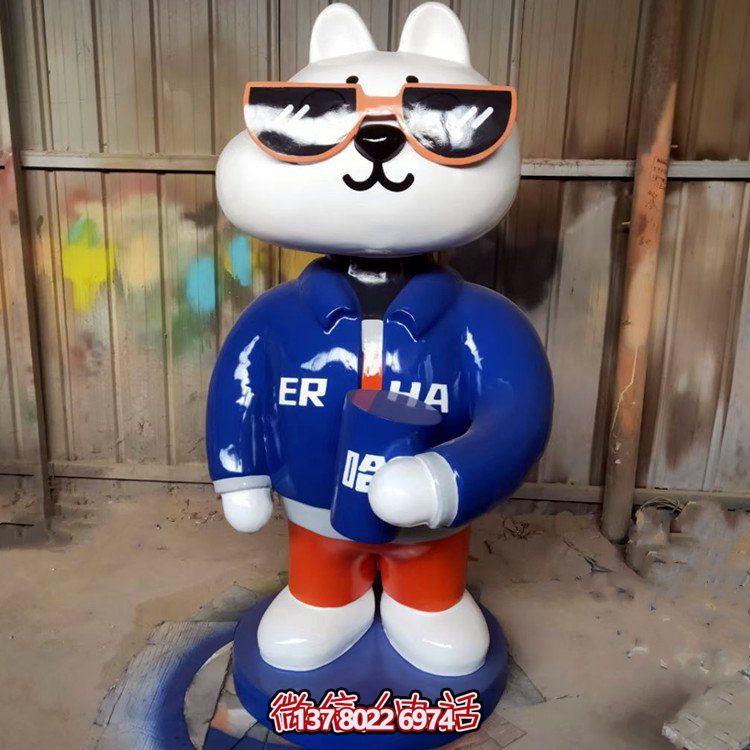 藝術玻璃鋼彩繪動物雕塑——讓商場、網店、紅店變身藝術館