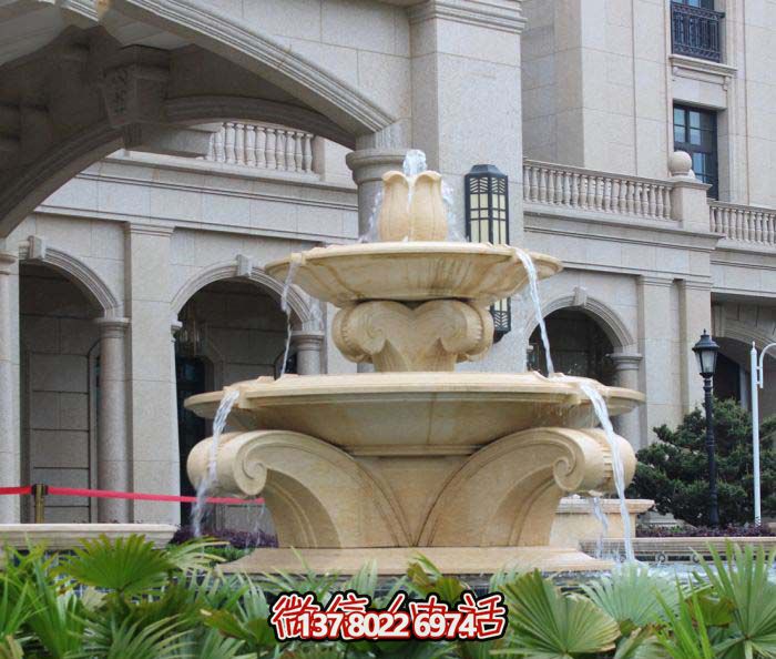 歐式風格大理石噴泉雕塑，美化酒店、廣場、景觀