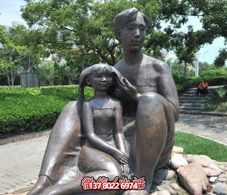 母女情深銅雕塑，傳承傳統文化