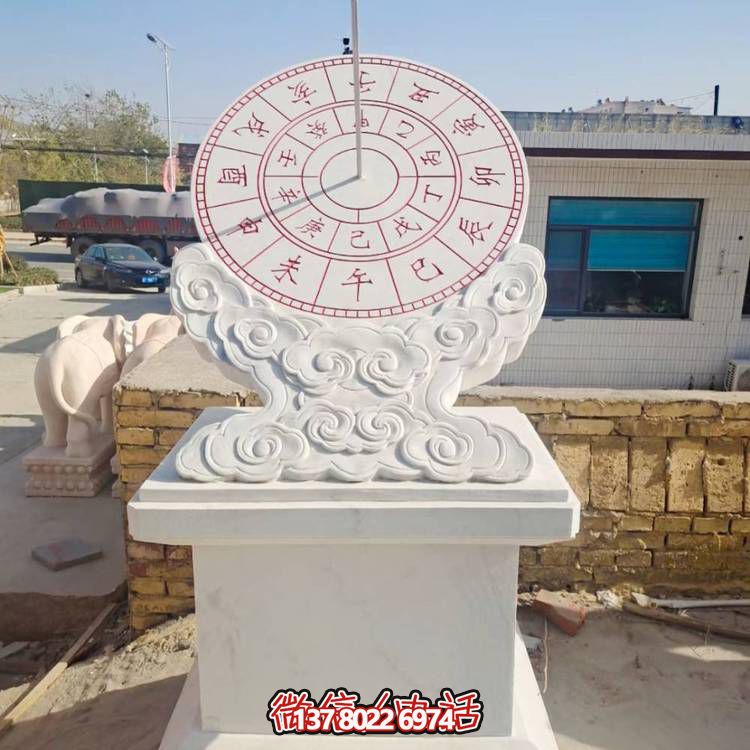 古典石雕計時器擺件，傳承校園文化