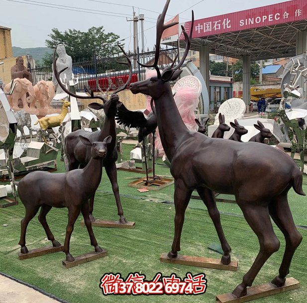 大型仿銅玻璃鋼擺件，非凡園林景觀戶外裝飾