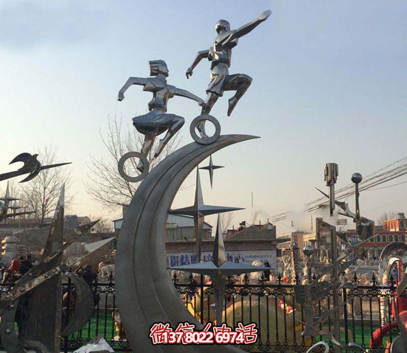 廣場不銹鋼海之星兒童雕塑 廣場不銹鋼海之星兒童雕塑