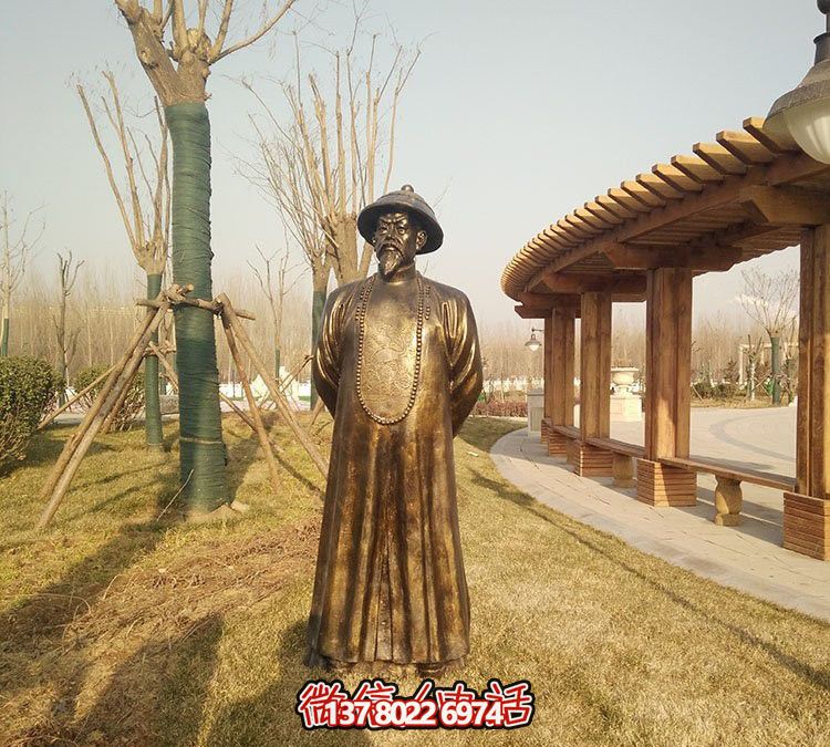 學院廣場晚晴愛國英雄林則徐玻璃鋼仿銅雕塑 學院廣場晚晴愛國英雄林則徐玻璃鋼仿銅雕塑