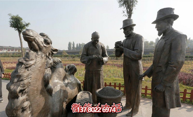 廣場(chǎng)銅雕買茶葉的人物茶雕塑 廣場(chǎng)銅雕買茶葉的人物茶雕塑