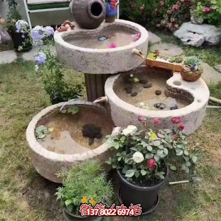 庭院花園創(chuàng)意大理石石雕流水?dāng)[件