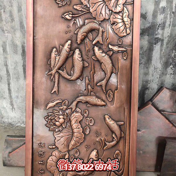 庭院室內創(chuàng)意浮雕影壁壁畫銅雕擺件