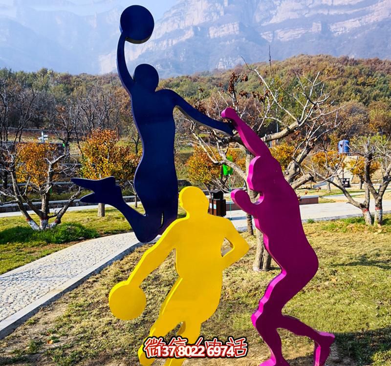 公園擺放剪影不銹鋼打籃球運(yùn)動(dòng)人物雕塑 公園擺放剪影不銹鋼打籃球運(yùn)動(dòng)人物雕塑
