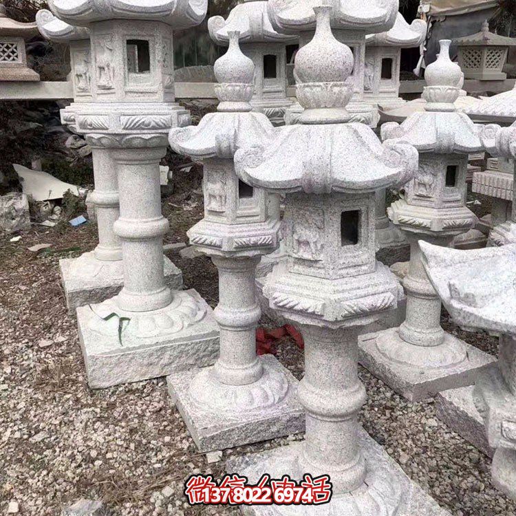 花崗巖石雕燈，中國(guó)傳統(tǒng)古建照明燈籠