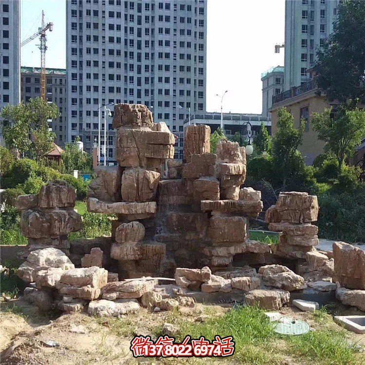 疊石假山，小區(qū)園林人造假山水景