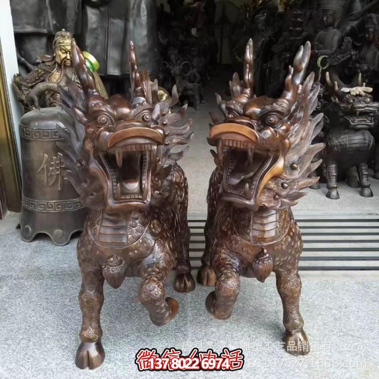 別墅創(chuàng)意不銹鋼仿銅鎮(zhèn)宅麒麟雕塑 別墅創(chuàng)意不銹鋼仿銅鎮(zhèn)宅麒麟雕塑